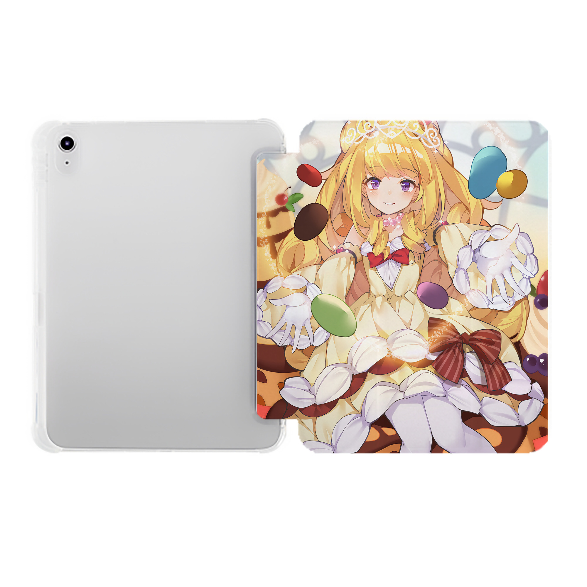 （画像用） 遊☆戯☆王 Yu-Gi-Oh! IPad ケース ペン収納付き 三つ折りスタンド PUレザー×シリコン 対応機種9.5/10.5/10.9インチ